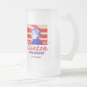 Hillary CLINTON 2016 Matglas Bierpul