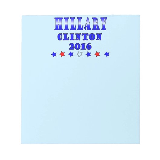 Hillary Clinton 2016 Notitieblok (Voorkant)