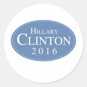 HILLARY CLINTON 2016 OVALESK -.png Ronde Sticker
