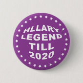 Hillary Clinton 2016 paarse Pinback Button 2 (Voorkant)