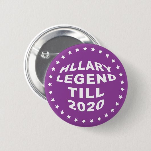 Hillary Clinton 2016 paarse Pinback Button 2 (Voorkant /achterkant)