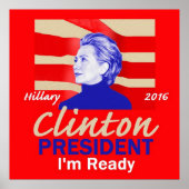 Hillary Clinton 2016 Poster (Voorkant)