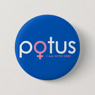 Hillary Clinton 2016 - POTUS #iamwither Ronde Button 5,7 Cm