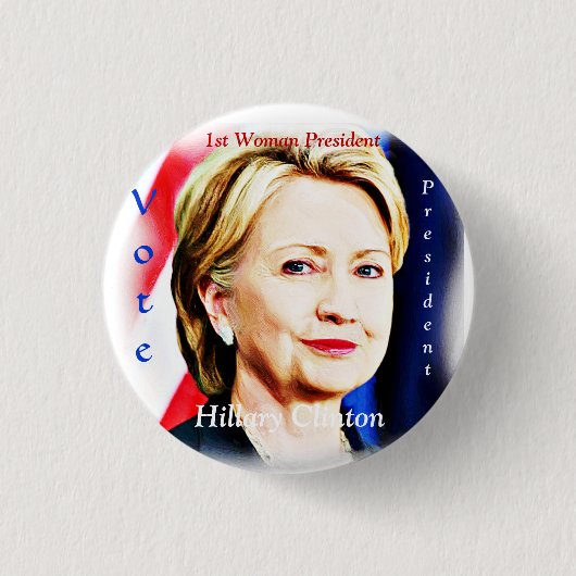 Hillary Clinton 2016 Ronde Button 3,2 Cm (Voorkant)