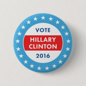 Hillary Clinton 2016 Ronde Button 5,7 Cm (Voorkant)
