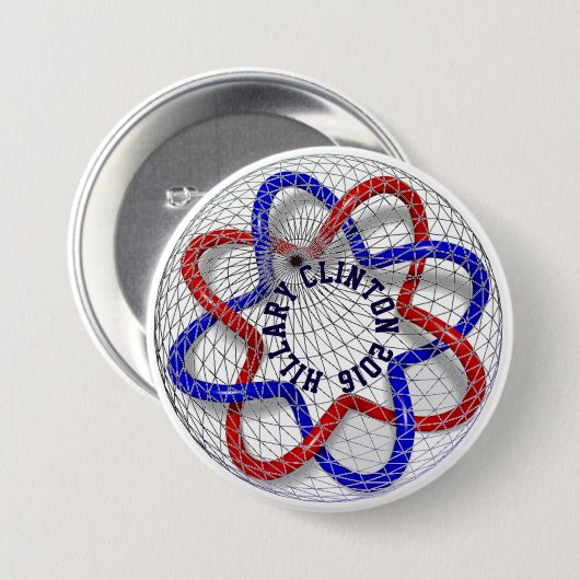 Hillary Clinton 2016 Ronde Button 7,6 Cm (Voorkant /achterkant)