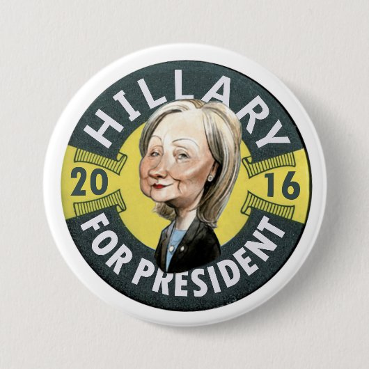 Hillary Clinton 2016 Ronde Button 7,6 Cm (Voorkant)