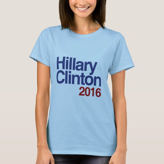 HILLARY CLINTON 2016 SIMPLE.png T-shirt (Voorkant)