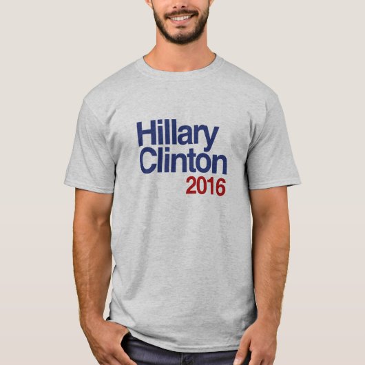 HILLARY CLINTON 2016 SIMPLE.png T-shirt (Voorkant)