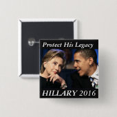 Hillary Clinton 2016 Vierkante Button 5,1 Cm (Voorkant /achterkant)