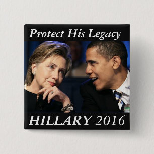 Hillary Clinton 2016 Vierkante Button 5,1 Cm