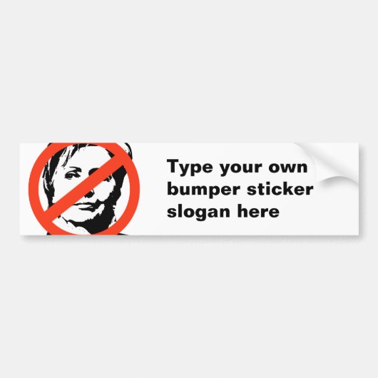 Hillary Clinton 2 Bumpersticker (Voorkant)