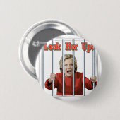 hillary clinton achter tralies ronde button 5,7 cm (Voorkant /achterkant)