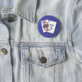 Hillary Clinton als Blackjack-kaarten voor Preside Ronde Button 5,7 Cm (In situ)