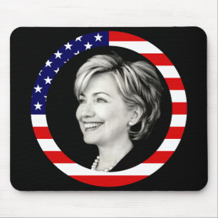 hillary clinton. amerikaanse vlag. picturesque. muismat