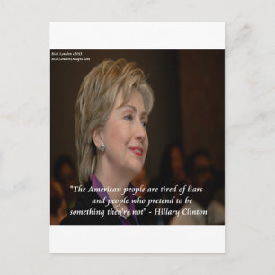 Hillary Clinton Amerikanen Zijn Moe Quote Briefkaart