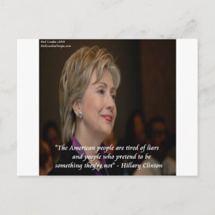 Hillary Clinton Amerikanen Zijn Moe Quote Briefkaart