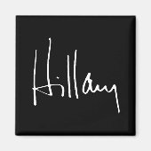 HILLARY CLINTON AUTOGRAPH -.png Magneet (Voorkant)