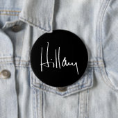 HILLARY CLINTON AUTOGRAPH -.png Ronde Button 4,0 Cm (In situ)