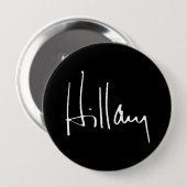 HILLARY CLINTON AUTOGRAPH -.png Ronde Button 4,0 Cm (Voorkant /achterkant)