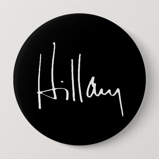 HILLARY CLINTON AUTOGRAPH -.png Ronde Button 4,0 Cm (Voorkant)