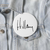 HILLARY CLINTON AUTOGRAPH.png Ronde Button 4,0 Cm (In situ)