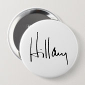HILLARY CLINTON AUTOGRAPH.png Ronde Button 4,0 Cm (Voorkant /achterkant)