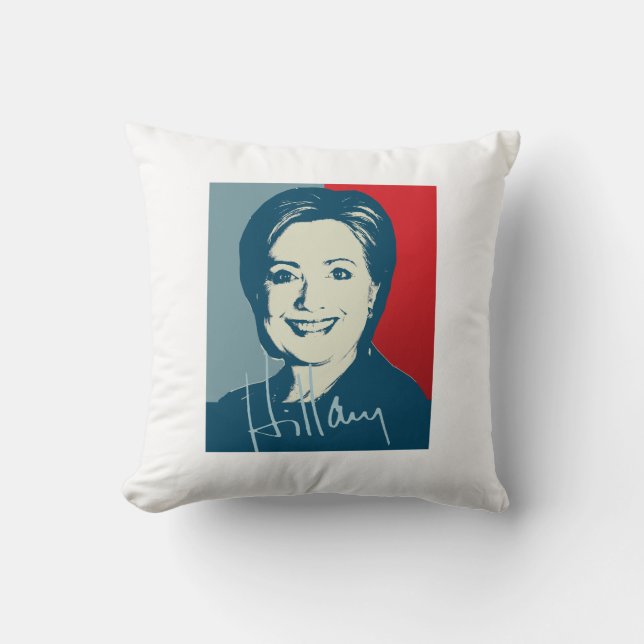 HILLARY CLINTON AUTOGRAPHED SIGN.png Kussen (Voorkant)