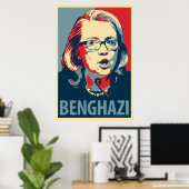 Hillary Clinton "Benghazi" Obama Parody Poster (Thuiskantoor)