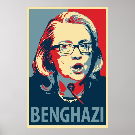 Hillary Clinton "Benghazi" Obama Parody Poster (Voorkant)