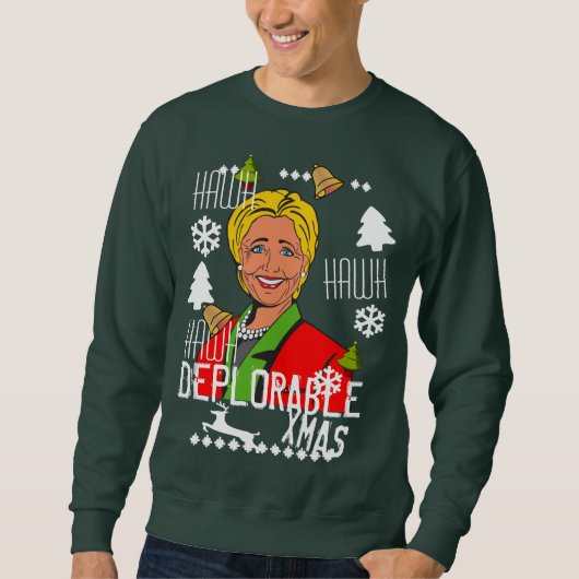 Hillary Clinton betreurenswaardige Ugly KerstSweat Trui (Voorkant)