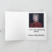 Hillary Clinton Birthday Card Kaart (Binnen)