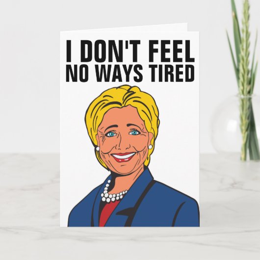 HILLARY CLINTON BIRTHDAY CARDS KAART (Voorkant)
