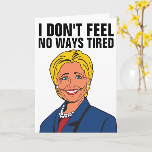 HILLARY CLINTON BIRTHDAY CARDS KAART (Gele Bloem)