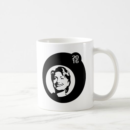 Hillary Clinton Black Bubble Koffiemok (Rechts)