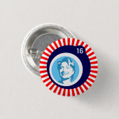 hillary clinton blauwBubble redRays Ronde Button 3,2 Cm (Voorkant /achterkant)