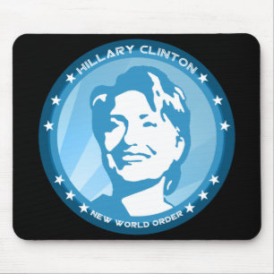 hillary clinton : blauwe stralen : muismat