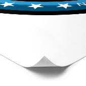 hillary clinton : blauwe stralen : poster (Hoek)