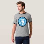 hillary clinton : blauwe stralen : t-shirt (Voorkant volledig)