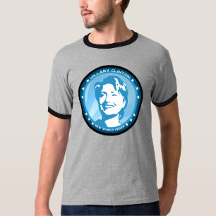 hillary clinton : blauwe stralen : t-shirt