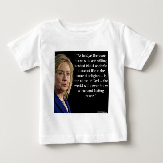Hillary Clinton Bloed Religie Citaat (Voorkant)