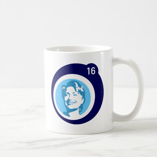 Hillary Clinton Blue Bubble Koffiemok (Rechts)