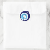 Hillary Clinton Blue Bubble Ronde Sticker (Tas)