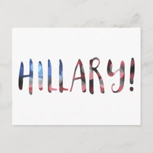 Hillary Clinton bokeh Briefkaart