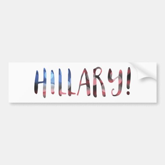 Hillary Clinton bokeh Bumpersticker (Voorkant)