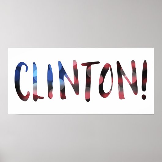 Hillary Clinton bokeh Poster (Voorkant)