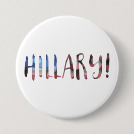 Hillary Clinton bokeh Ronde Button 7,6 Cm