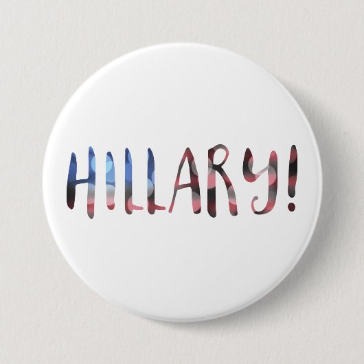 Hillary Clinton bokeh Ronde Button 7,6 Cm (Voorkant)