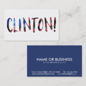 Hillary Clinton bokeh Visitekaartje (Voorkant / Achterkant)