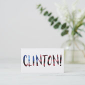 Hillary Clinton bokeh Visitekaartje (Staand voorkant)